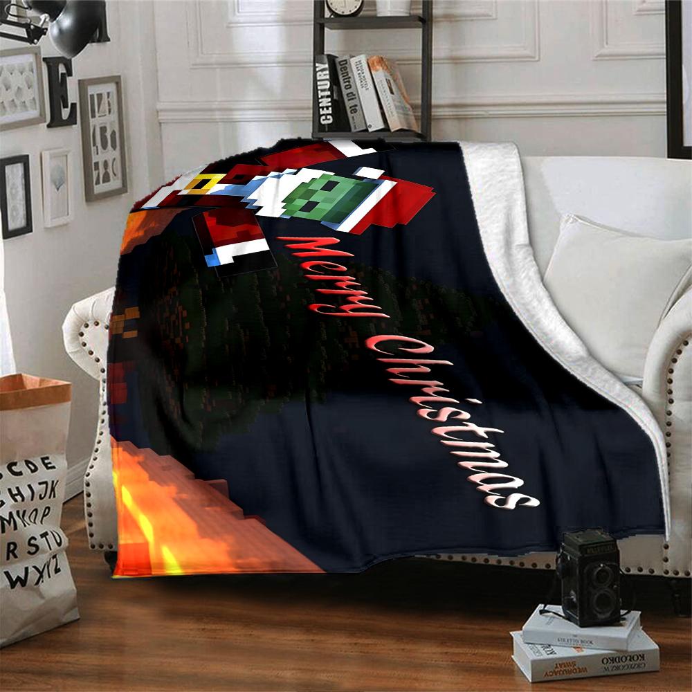 1Pc Christmas Gift Choices Blanket Soft Throw Blanket For Home Bedroom Bed Sofa Travel Office Solid Christmas Blanket