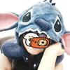 Cute Stitch U-shaped Hooded Neck Pillow for Napping & Support - Ideal Birthday Gift
