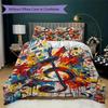Guitar Music Pattern Bedding uilt Set uilt Cover Pillowcase Home Decoration Birthday Gift (1 * duvet cover + 2 * pillowcase  without core)10