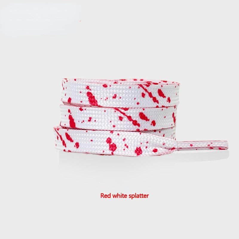 NO.8 красочные всплеск чернил AF1 шнурки женские позолоченные мужские красные черные спортивные повседневные баскетбольные кроссовки с ручной росписью шнурки 100/120/140/160