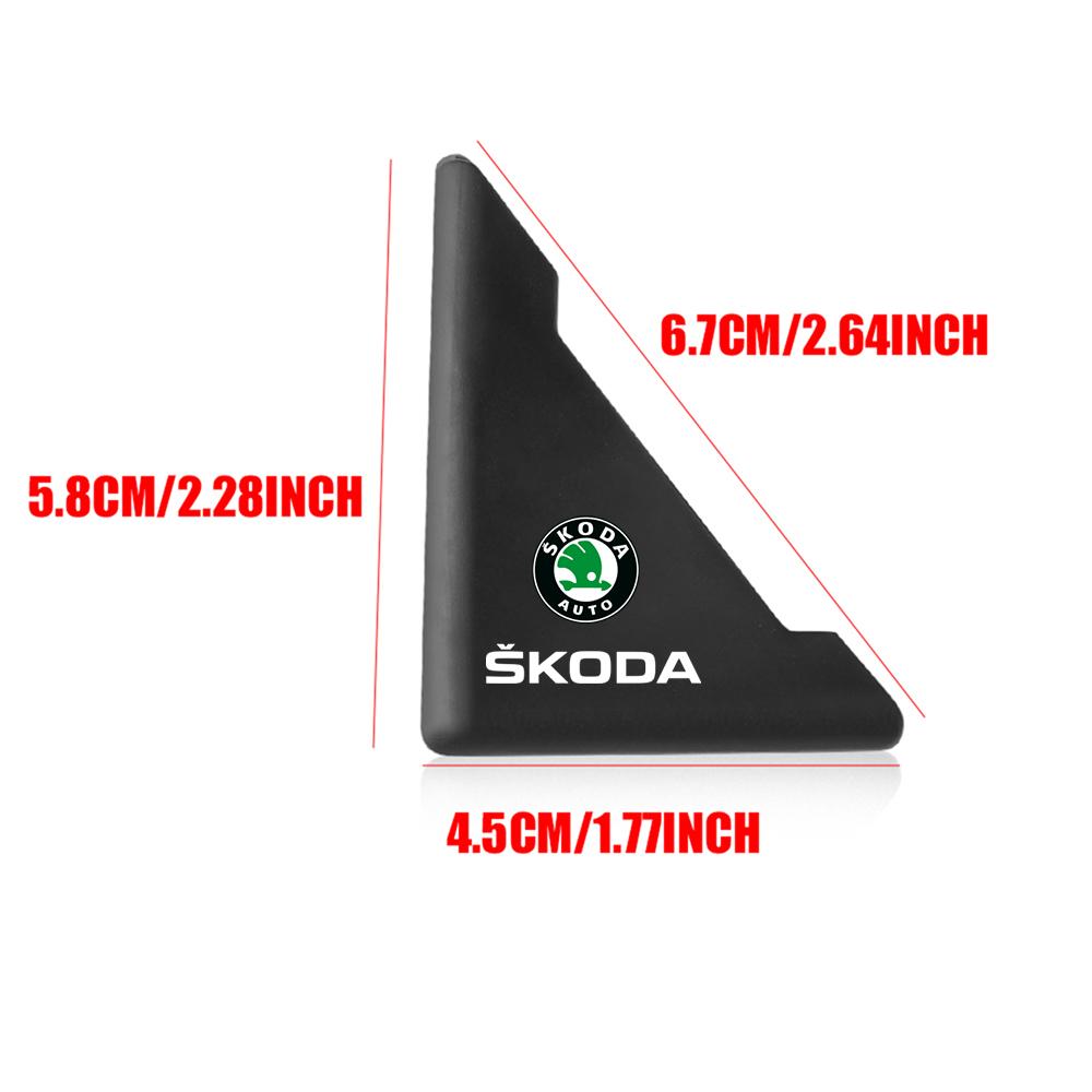 2/4Pcs Car Front Door Corner Anti-Scratch Protector Cover Sticker For Skoda Octavia A5 3 2 VRS Vision Kodiaq Favorit Rapid Fabia agr411