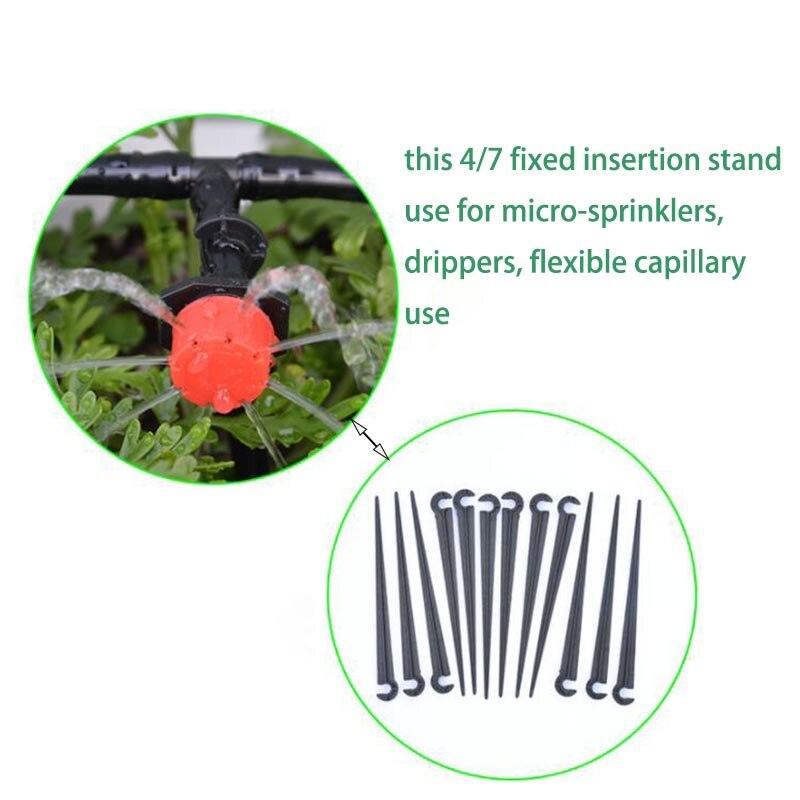 C Shape 4/7mm Tube Pipe Fixed Holder 1/4" Garden Hose Drip Irrigation Support Stakes Watering Dripper Sprinkler Bracket