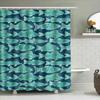 Синяя занавеска для душа с принтом рыбок из полиэстера, водонепроницаемая, для ванной комнаты, настенное украшение, аксессуары для декора дома, для душевой кабины