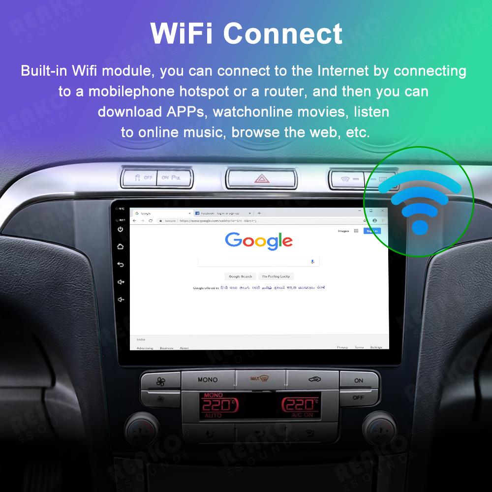 Reakosound Android Car Radio For Ford S Max S-MAX 2007 2008 AT Car Radio Multimedia Video Player Navigation GPS Stereo Auto Android 2 Din