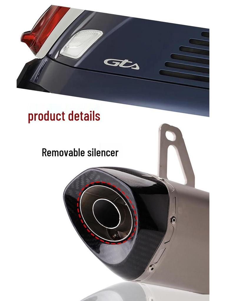 Выхлопная система Vespa GTS 300 Scorpion, средняя и хвостовая часть для моделей '08-'21