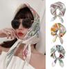 Satin Silk Women Head Scarf Floral Print Female Bandana Fashion Neckerchief