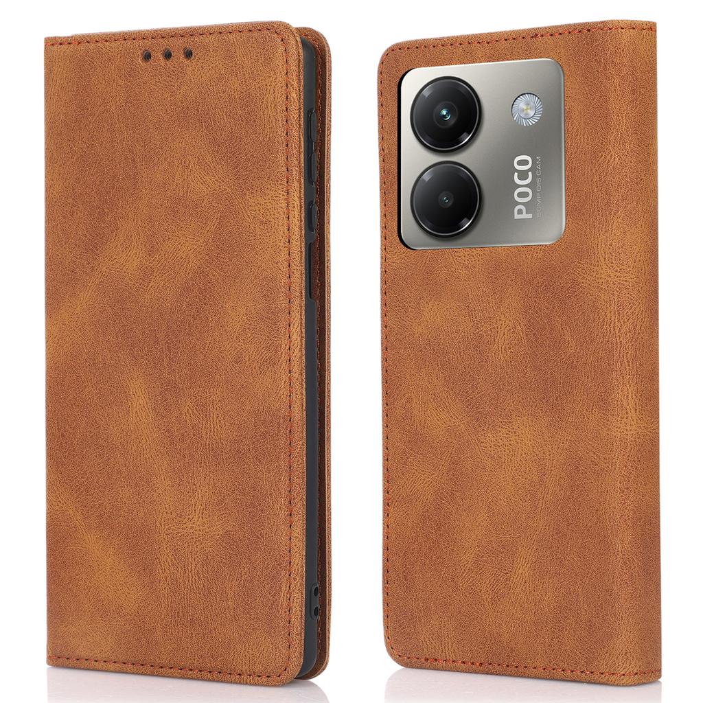 For Xiaomi Poco M7 Pro 5G Case Wallet Magnetic Closing Leather Flip Phone Cover