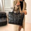 Black And Silver Korean Style Trendy Shoulder Bag Vintage Handbag For Women With Spacious Capacity