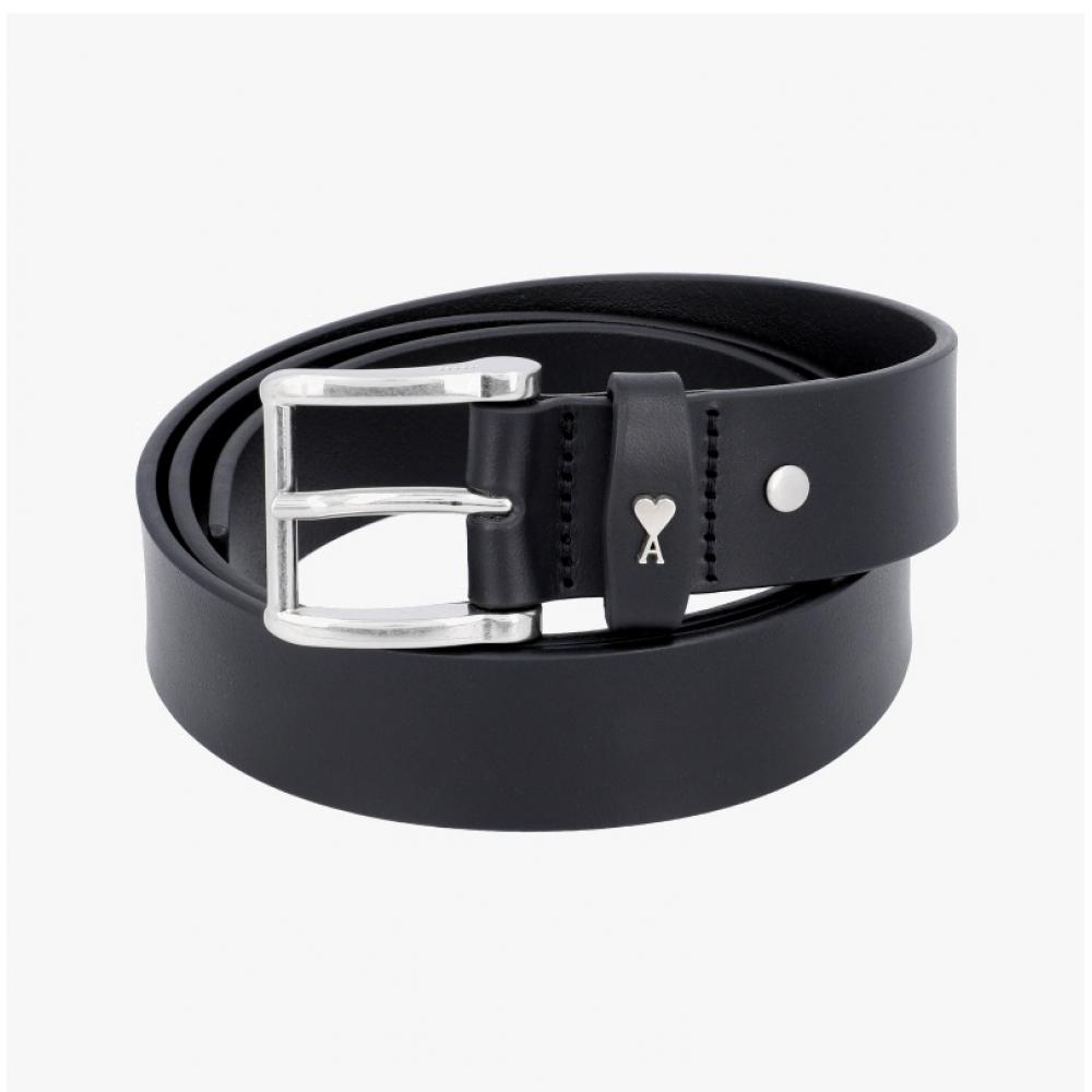 Ami Small Heart Logo Belt Al0140 0014
