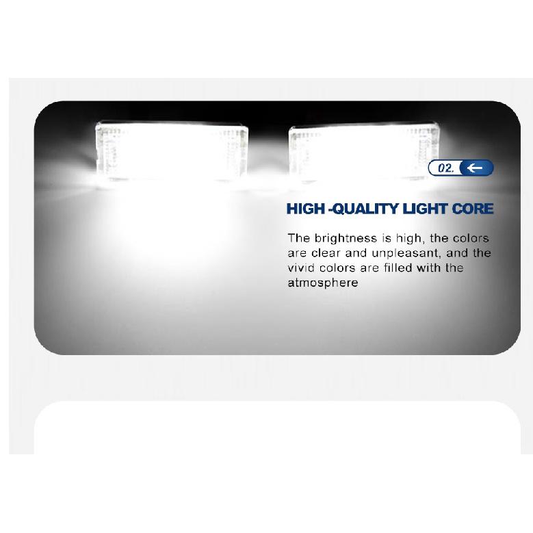 2Pcs LED Car License Plate Light For Chevrolet Camaro 2014 2015 2016 2017 2018 2019 2020 2021 Canbus Error Free Car Styling License Plate Lights 2