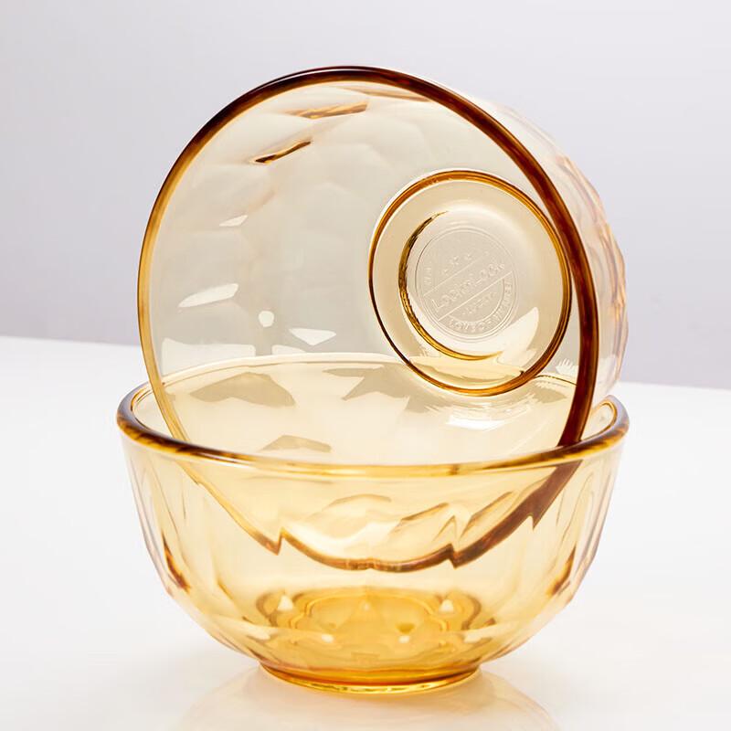 Стеклянный обеденный набор Lock & Lock Crystal Amber из 4 предметов