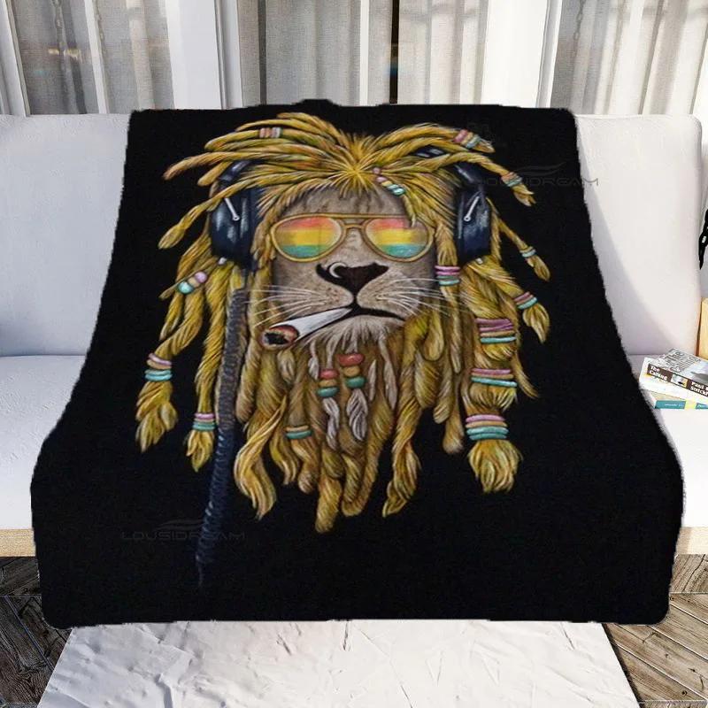 The Godfather of Reggae Bob Patterns Blanket Home Warm Flannel Blanket Cosy Lazy Couch Cover Blanket Super Soft Sheet Mattresses