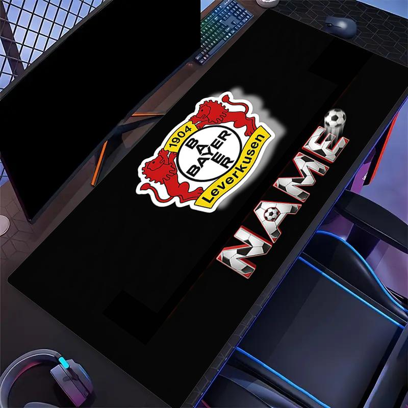 Custom Name,Bayer Leverkusen Mouse Pad, Large Gaming Desk Mat, Non-slip XXL Mousepad for Laptop & Tablet, Mini PC Playmat with Stitched Edges