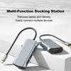 USB C Hub 9 In 1 Docking Station Type C M to PD+USB3.0+USB2.0*2+Card Reader+HD+VGA Support 4K*2K 30Hz Output