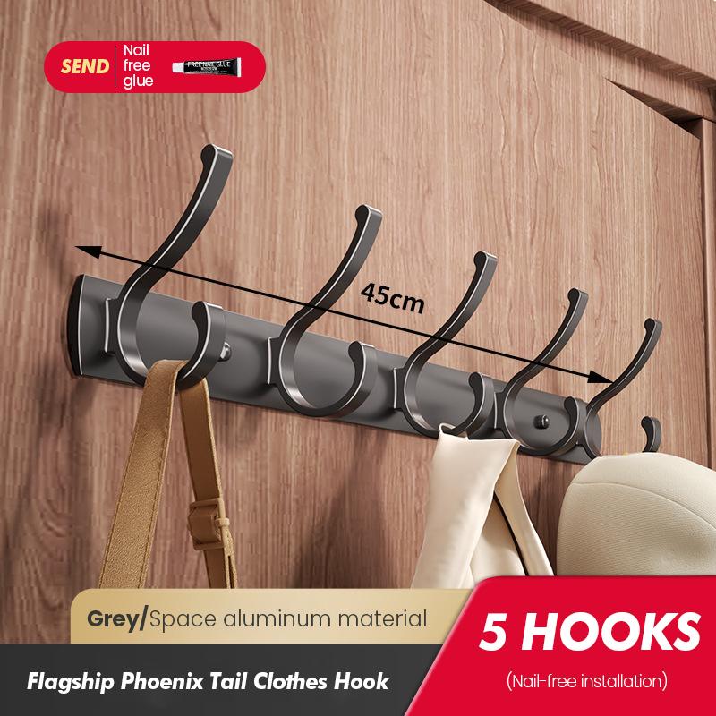 Настенная вешалка-крючок для одежды с высокой грузоподъемностью в спальне, гардеробной, без сверления отверстий