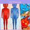 And Watergirl Fireboy Cosplay Costume Cartoon Jumpsuits Halloween Party Garment