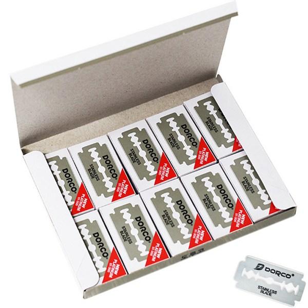 Dorco Safety Razor Double-edged Razor Blades, 10 Pieces ,Korean Razor Blade