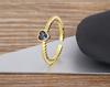 Nidin Korean New Exquisite Lovely Opening Adjustable Heart Ring Fashion Temperament Versatile Female Zircon Jewelry Wedding Gift