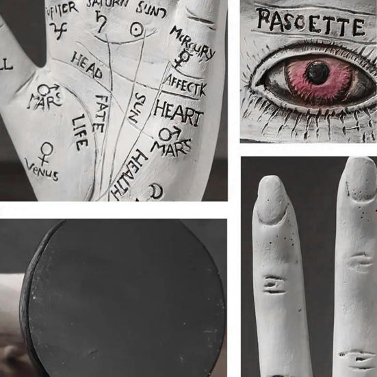 Рука Бога Статуя Современная Хиромантия Рука Смола Фигурка Скульптура Дом Офис Книжная полка Настольное Украшение Орнамент