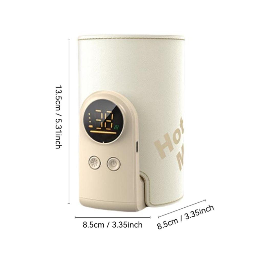 Constant Temperature Milk Warmer Wireless Nighttime Milk Warmer Bottle Insulation Cover  Car Mount