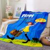 Pippi Goes Board Flannel Blanket Super Soft Warm Cozy Blanket For Sofa Bed Office Travel Allseason Home Decor Gift