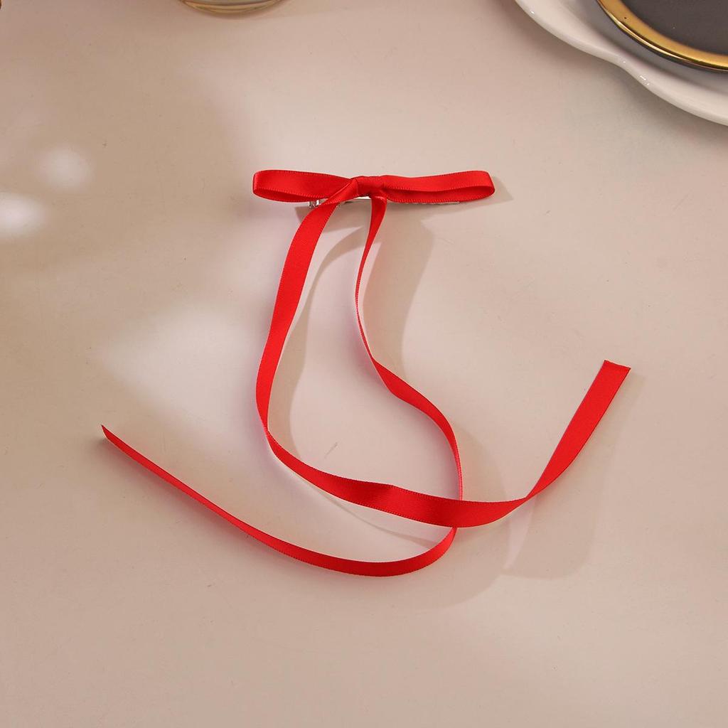 Заколка-уточка с бантом в балетном стиле 4 см: Дофаминовый Сладкий Плетеный Аксессуар для Волос