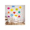 Cute Geometric Shapes Educational Kindergarten Kids Room Nursery Wall Door Glass Sticker Set