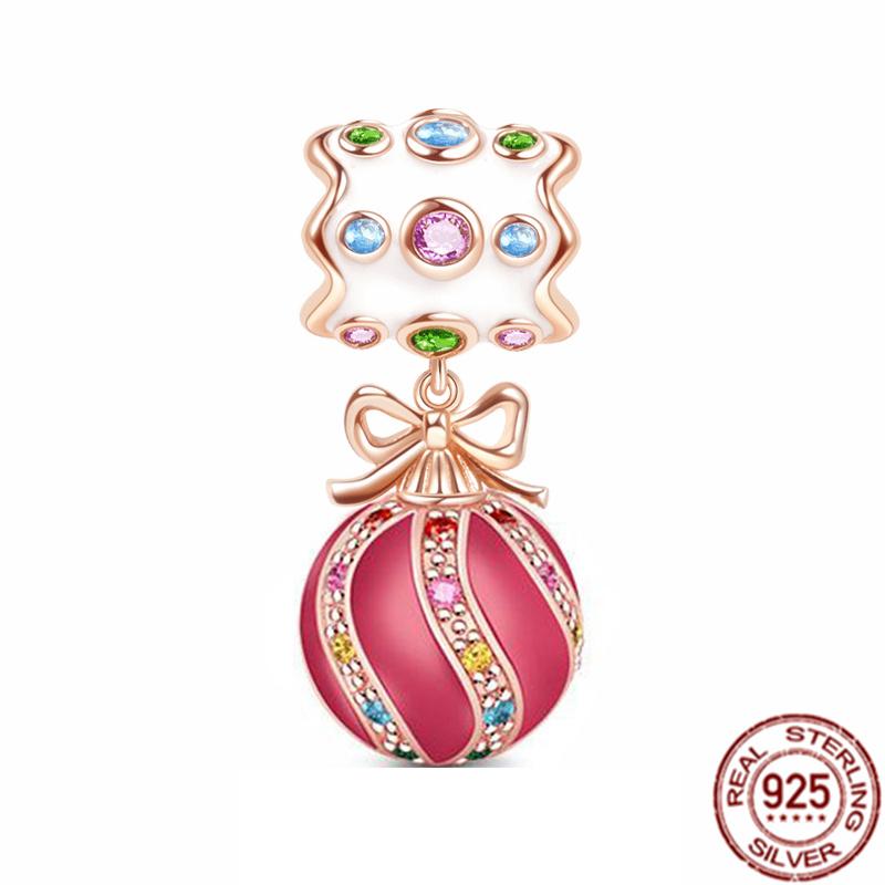 Подвеска-клипса, подвеска из стерлингового серебра 925 пробы, подходит для браслета, женский ювелирный подарок, красочный единорог, радуга