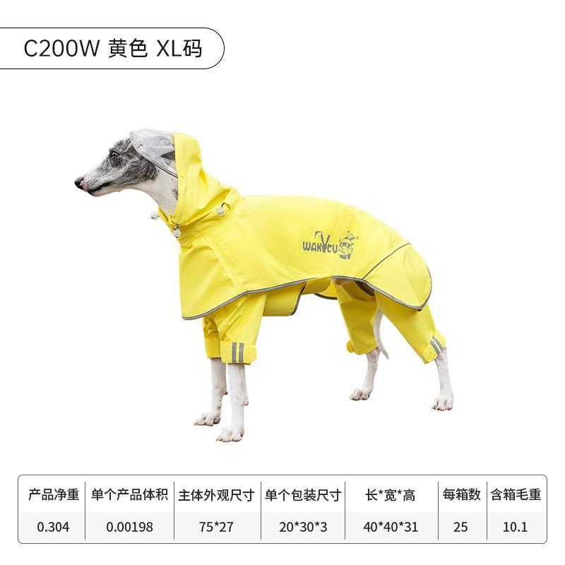 Waterproof Dog Raincoat Large Medium Dogs Full Coverage 4-Leg Design Windproof Rain Protection Outdoor Use