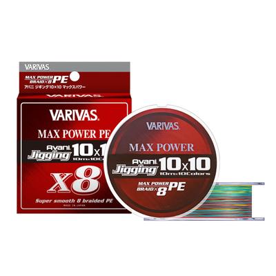 Леска VARIVAS PE Avani Jigging Max Power PE X8 300 м 2 33 фунта 8 штук 10 цветов 10×10 шт.