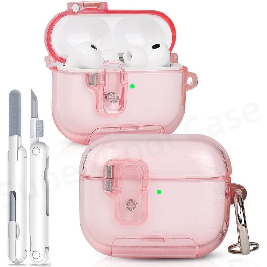 Для AirPod Pro 3 Чехол-подставка для телефона со шнурком и набором для чистки Мягкий ТПУ Противоударный Защитный чехол для AirPods Pro 3-го поколения