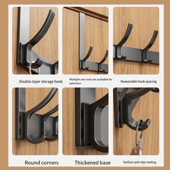 Сверхпрочная вешалка для одежды, крючки, высокая грузоподъемность, простая установка, наддверная