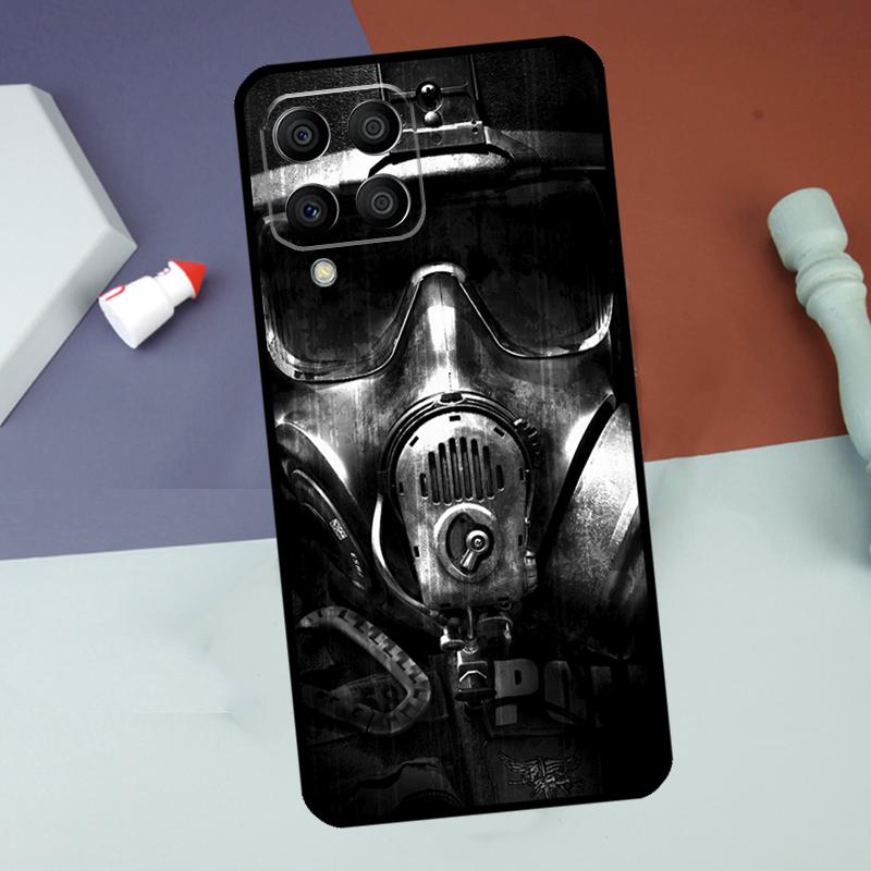 Skull Gas Mask For Samsung Galaxy M33 M20 M15 M35 M55 M14 M34 M54 M13 M23 M53 M31 M11 M32 M52 M06 M16 Case