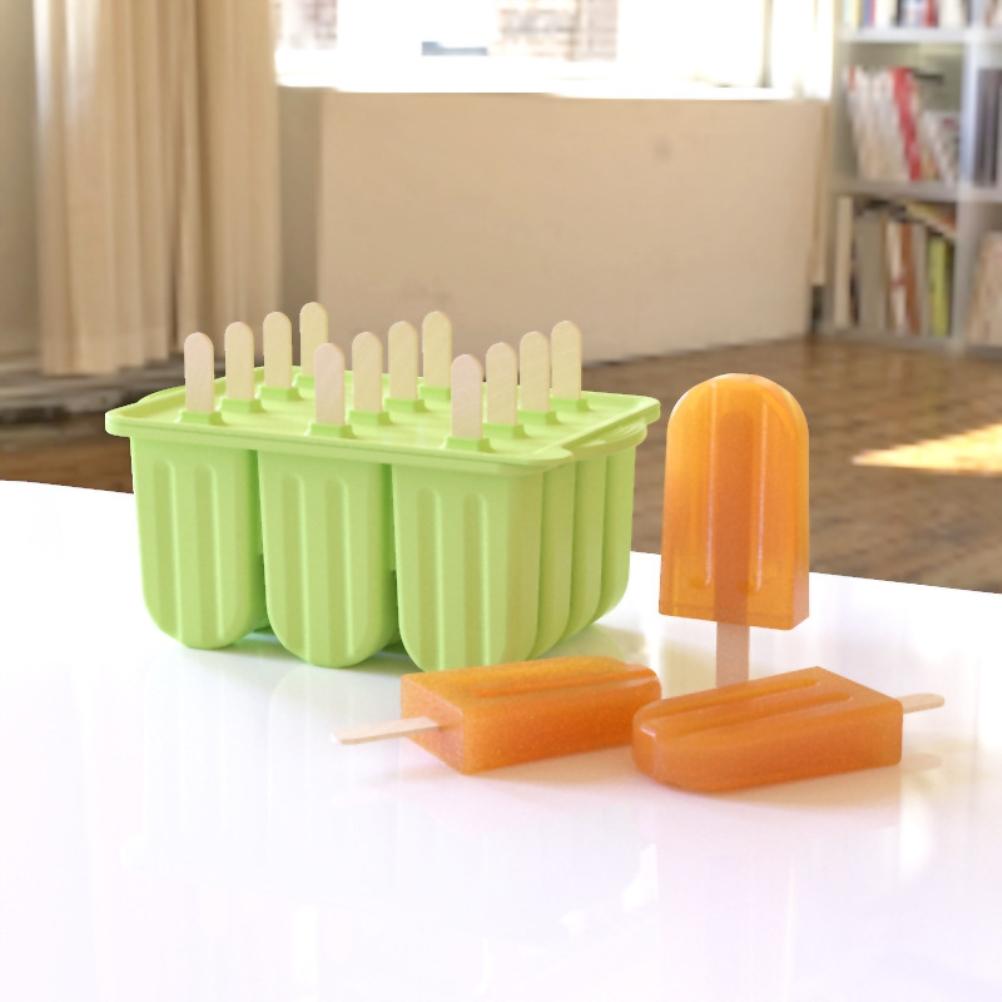 Силиконовая форма для мороженого на палочке на 12 ячеек с крышкой, DIY-аппарат для изготовления эскимо и леденцов