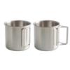 1PC Outdoor Cup Stainless Steel Coffee Cup Carabiner Cup Mug Water Cup Kitchen With Handle Camping