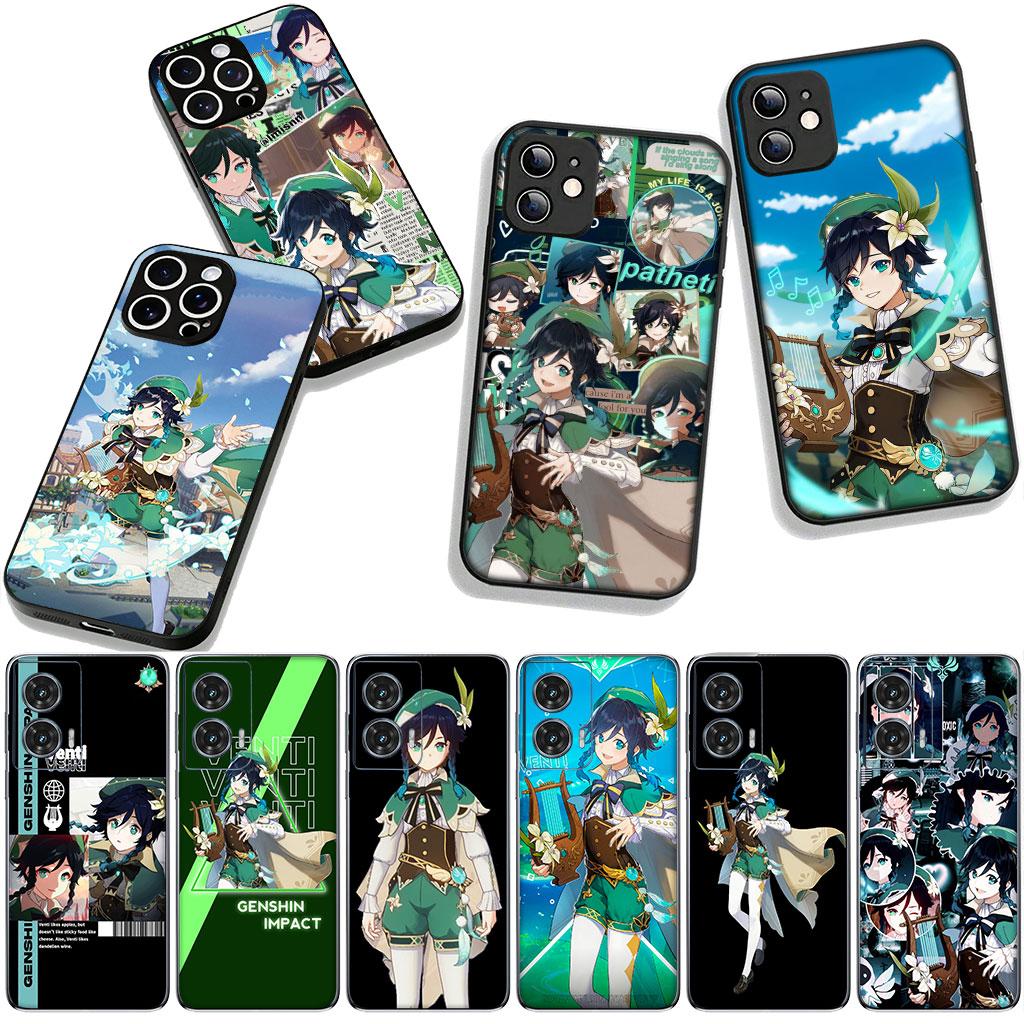 Милый чехол Genshin Impact Venti для Motorola Moto Edge 70 60 Fusion 40 NEO 20 Pro G Stylus G56 G96 G71 G73 G52 G41 G42 G50 G51