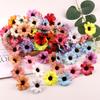 50Pcs 3.5CM Artificial Flower Head Double Layers Fake Flower Multicolor Small Faux Silk Flower Bulk DIY Crafts Bouquet Home