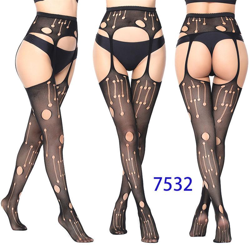 Сексуальные подвязки сетчатые чулки сетка глаз женские базовые колготки