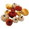 12 Pcs Velvet Foam Pumpkins Simulated Soft Reusable Ultra-light Fall Harvest Thanksgiving Halloween Decoration