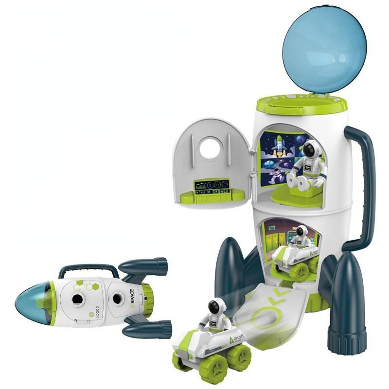 Acousto Optic Space Rocket Toy Астронавт Космический корабль Игрушки Модель Шаттл Космическая станция Ракета Авиационная серия Игрушки Мальчик Подарок