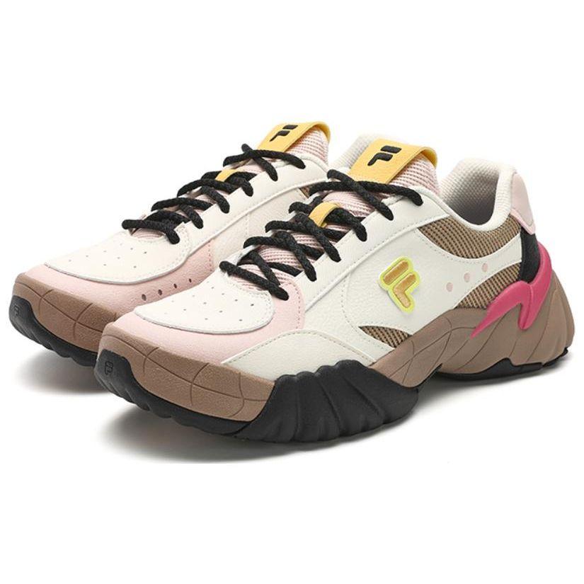 Fila Fusion Сетка Синтетическая кожа Универсальные Ретро Амортизирующие Прочные Низкие Повседневная обувь Кроссовки женские T12W411613FGG