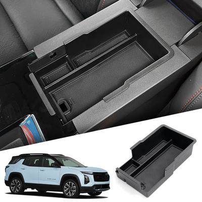 Для Chevrolet Chevy Equinox 2025 Центральная консоль Подлокотник Ящик для хранения Автомобильный поднос Органайзеры Аксессуары Tidying Черный