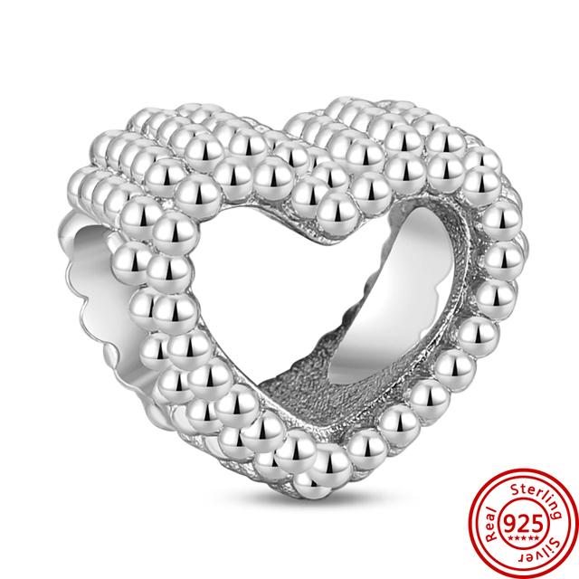 Новые туфли из серебра 925 пробы с сердечком на высоком каблуке с изображением животных, бусины, подходят для браслета-подвески, женские модные ювелирные изделия, изготовление