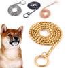 P Snake Chain Stainless Steel Gold Dog Chains Collar Metal Slip Walking Training  Chew Proof Pet Chains Collars