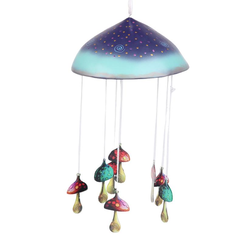 Mushroom Campanula Handmade Art Resin Mushroom Wind Chime Colorful Mushrooms For Outdoor Indoor Decor Patio Balcony Garden