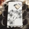 Прозрачная скатерть с цветами для стола, пикника, террасы, ресторана, праздничной вечеринки. Моющаяся, пятноустойчивая, из полиэстера.