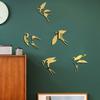 Acrylic Mirror Bird Wall Stickers Self Adhesive Mirror Wall Decor Removable for Living Room Bedroom Bathroom Decoration