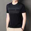 Новая летняя однотонная мужская футболка с короткими рукавами для молодых и средних лет, повседневная прямая тонкая дышащая мужская футболка с круглым вырезом
