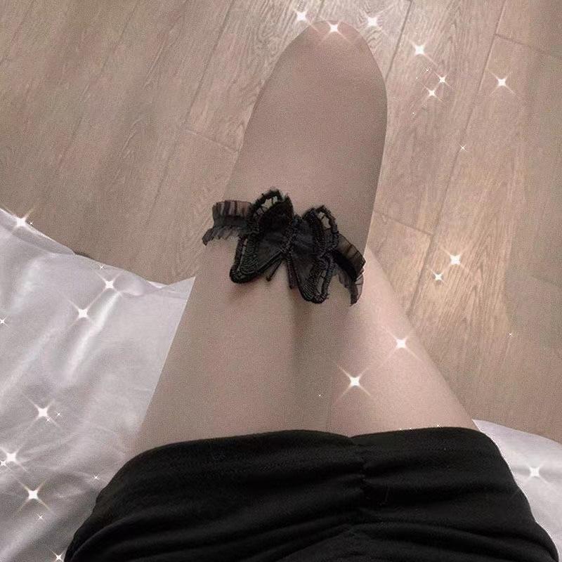 Цепочка на бедро с кисточками в виде бабочки, регулируемая длина, кружевная цепочка на ногу с бахромой, украшения для тела для женщин и девочек