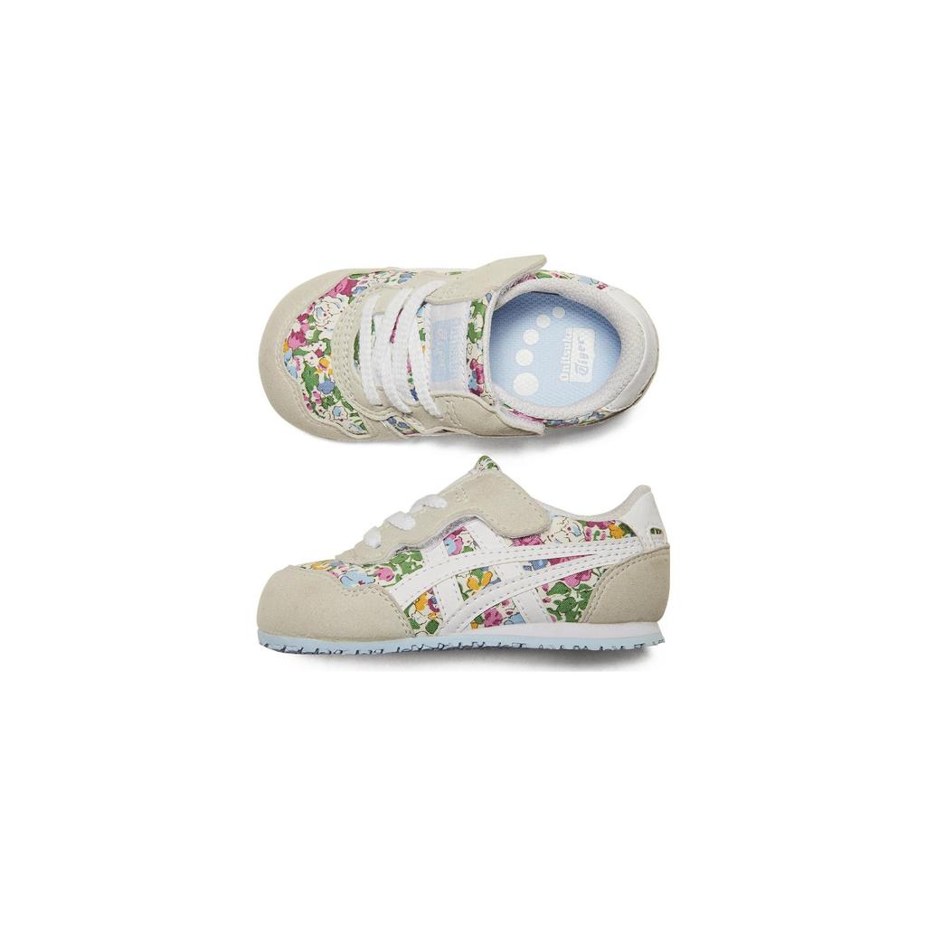 ONITSUKA TIGER Serrano Удобные Универсальные Нескользящие Прочные Низкие Кроссовки для Ходьбы Детские кроссовки Бежевый Красный 1184A202-020
